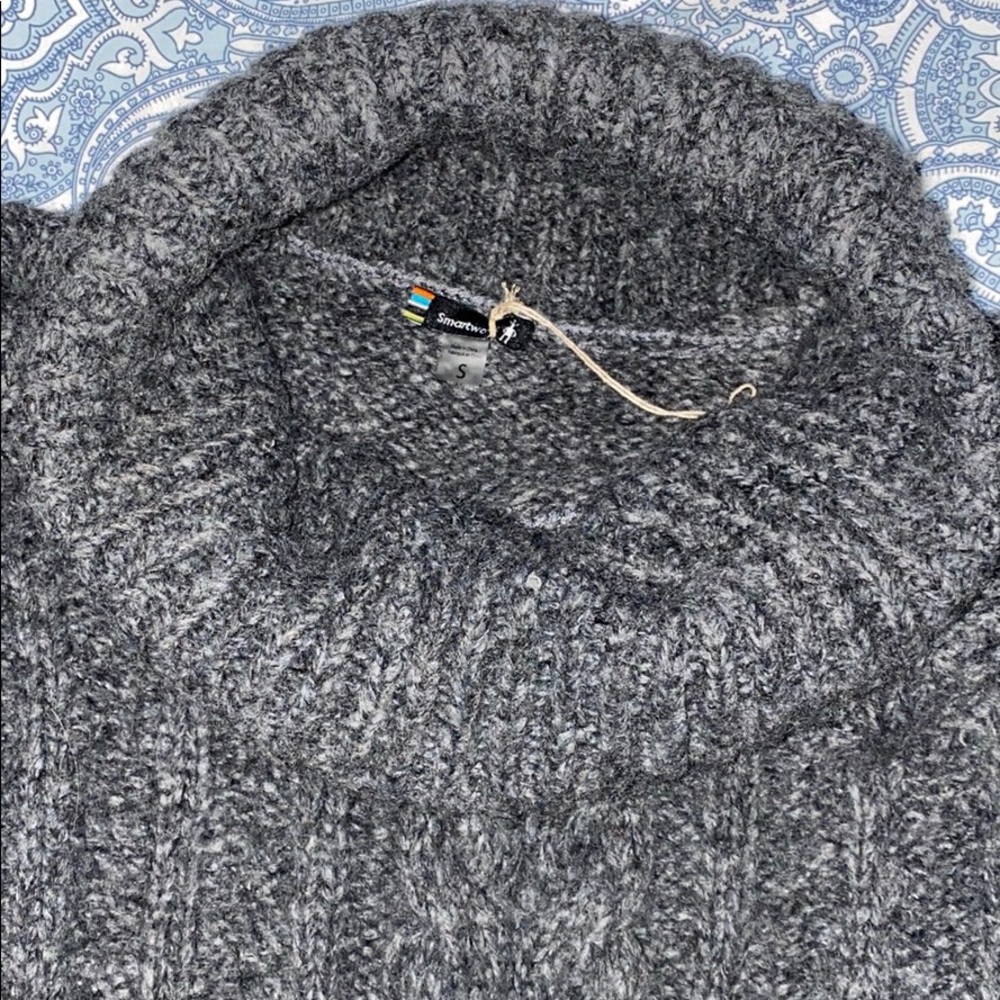 Smartwool Merino Wool Gray Turtleneck Sweater